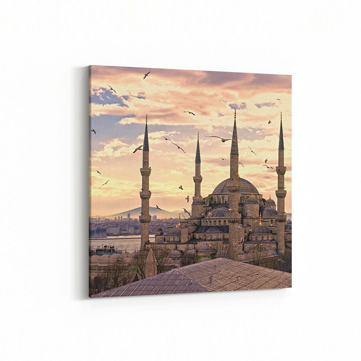 Olla 18873K Yapı Görseli Kare Kanvas Tablo (Ölçü: 25X25)
