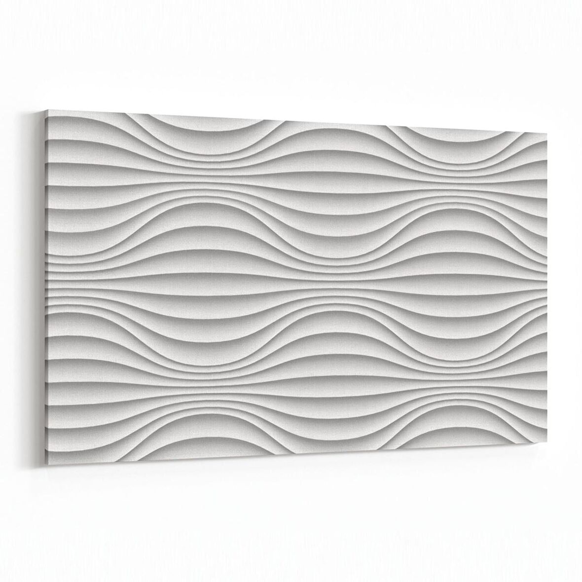 Olla 10451Y Beyaz Kabartma Görseli Yatay Kanvas Tablo (Ölçü: 150X100)