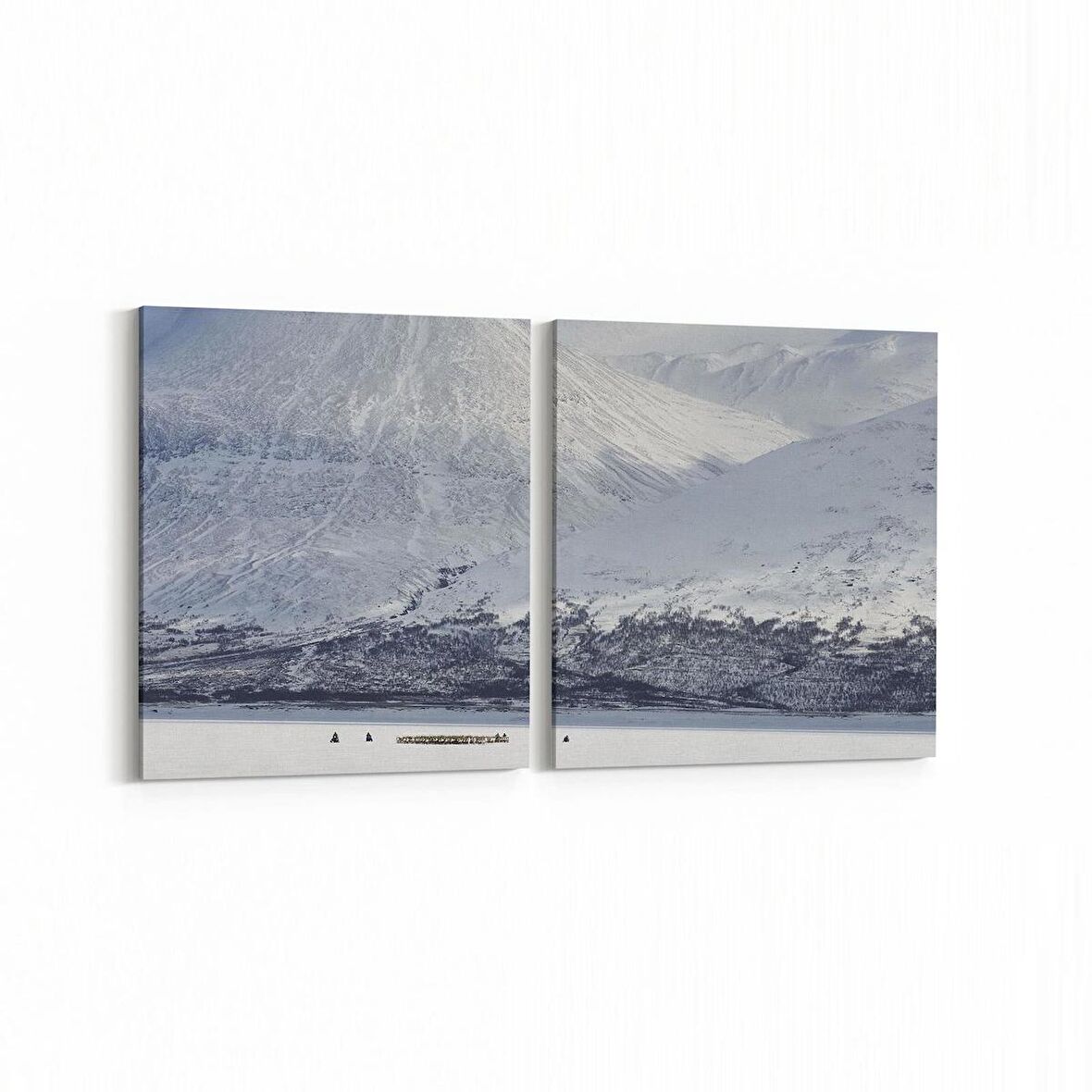 Olla 13604K2Y Doğa / Manzara Görseli Kare 2'li Yatay Kanvas Tablo (Ölçü: 85X40)