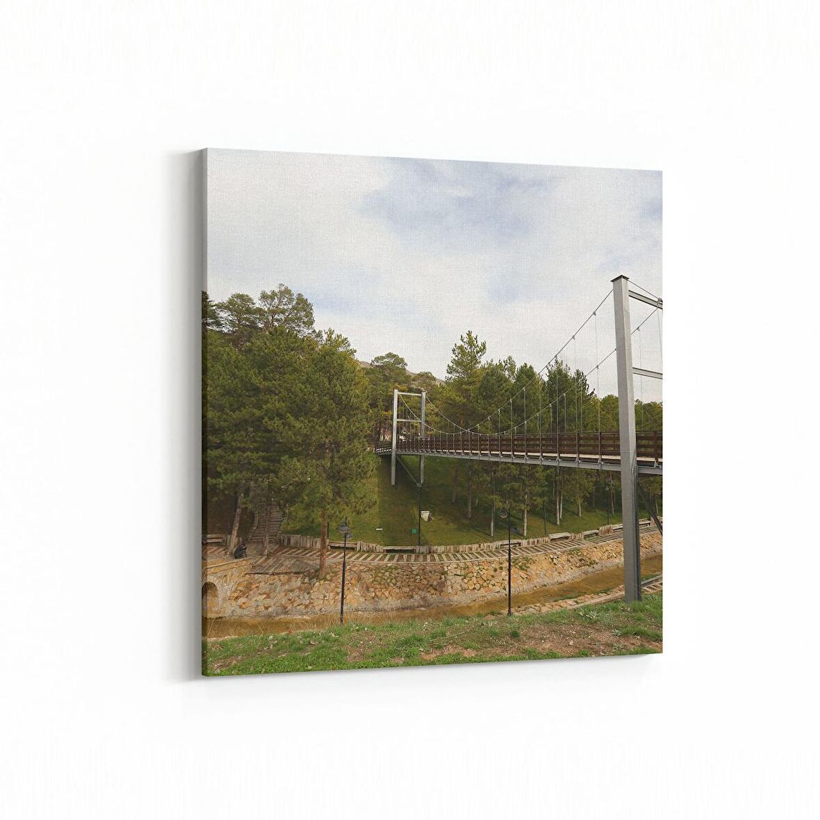 Olla 17906K Yapı Görseli Kare Kanvas Tablo (Ölçü: 100X100)