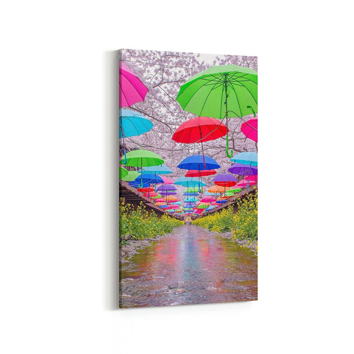 Olla 13994DD Doğa / Manzara Görseli Dikey Dar Kanvas Tablo (Ölçü: 40X80)