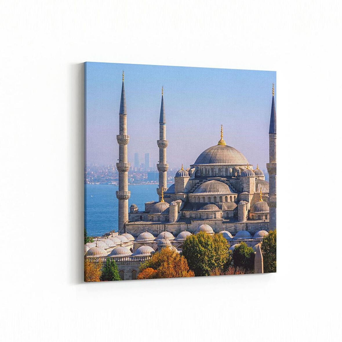 Olla 18878K Yapı Görseli Kare Kanvas Tablo (Ölçü: 100X100)