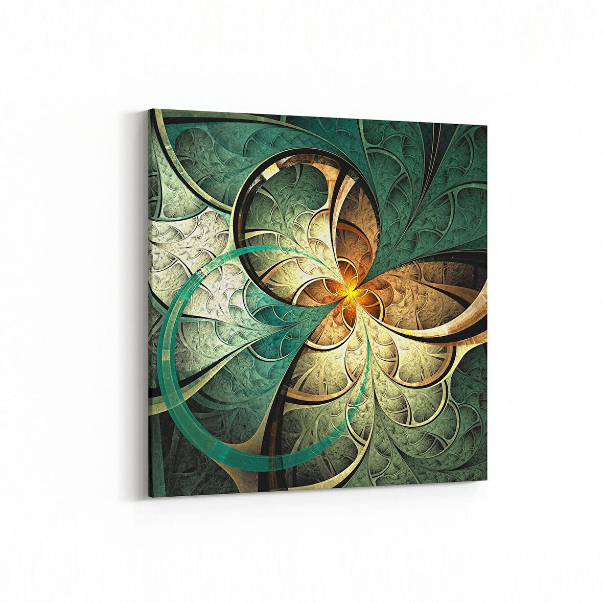 Olla 10111K Abstract Görsel Kare Kanvas Tablo (Ölçü: 25X25)