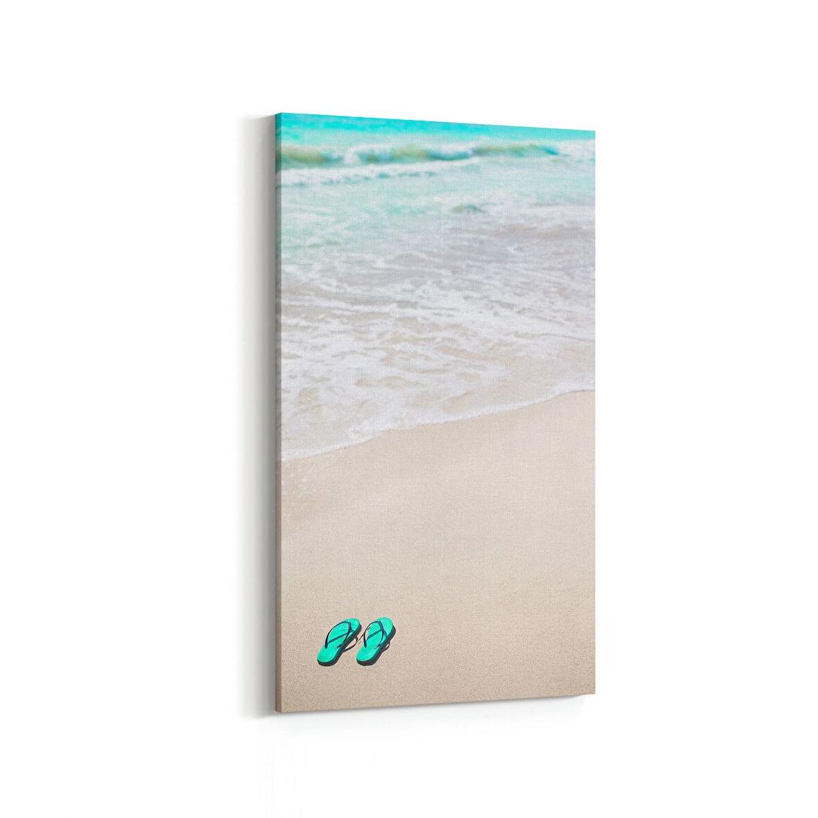 Olla 16343DD Kumsal / Sahil Görseli Dikey Dar Kanvas Tablo (Ölçü: 40X80)