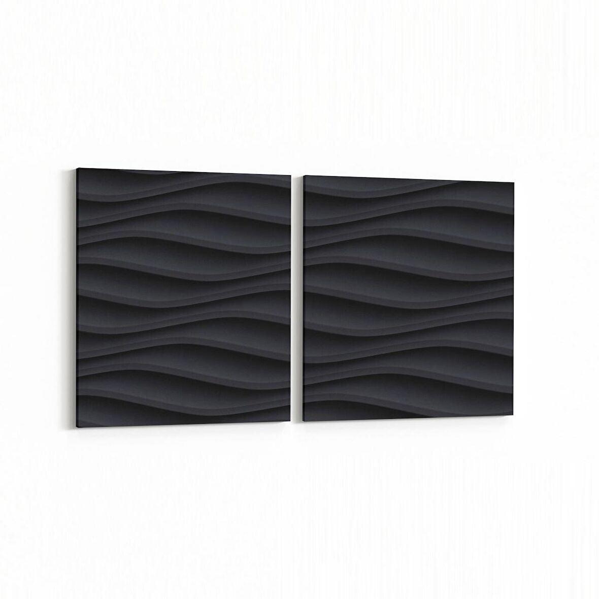 Olla 10318K2Y Abstract Görsel Kare 2'li Yatay Kanvas Tablo (Ölçü: 85X40)