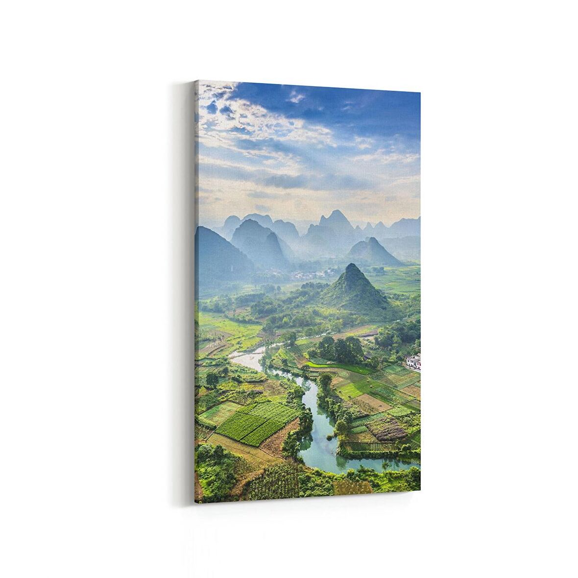 Olla 13901DD Doğa / Manzara Görseli Dikey Dar Kanvas Tablo (Ölçü: 40X80)