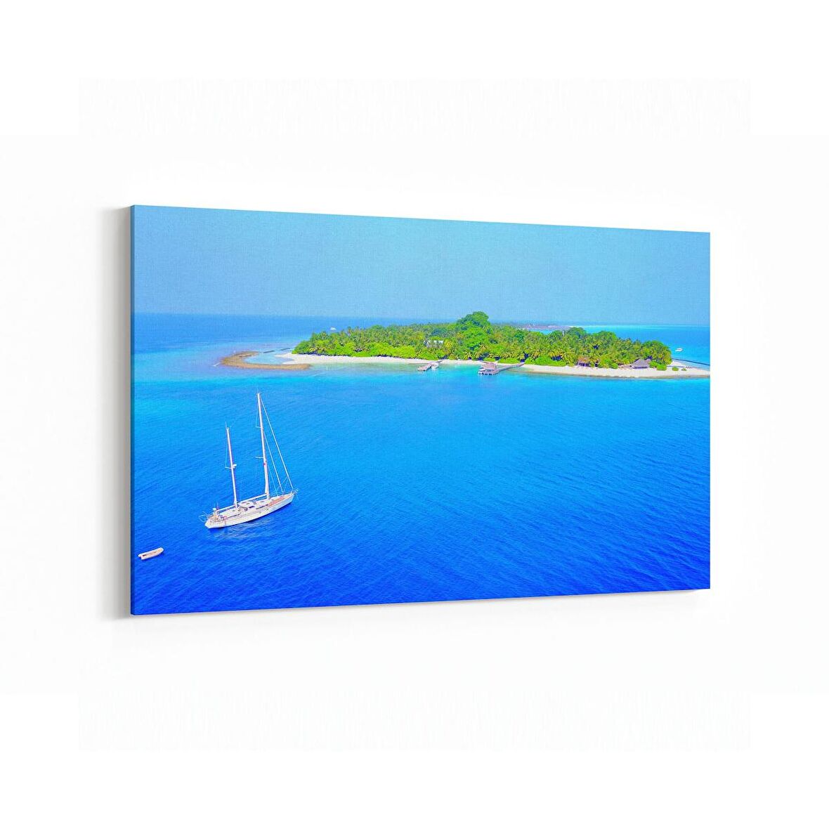 Olla 16569Y Kumsal / Sahil Görseli Yatay Kanvas Tablo (Ölçü: 150X100)