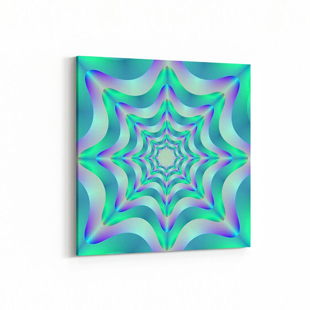 Olla 10225K Abstract Girdap Görsel Kare Kanvas Tablo (Ölçü: 25X25)