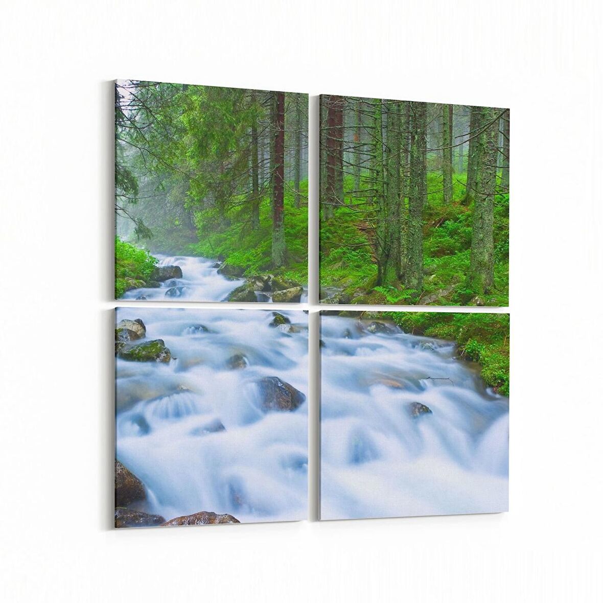 Olla 14315K4 Doğa / Manzara Görseli Kare 4'lü Kanvas Tablo (Ölçü: 125X125)