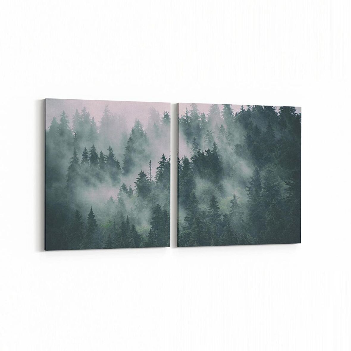Olla 14427K2Y Doğa / Manzara Görseli Kare 2'li Yatay Kanvas Tablo (Ölçü: 65X30)