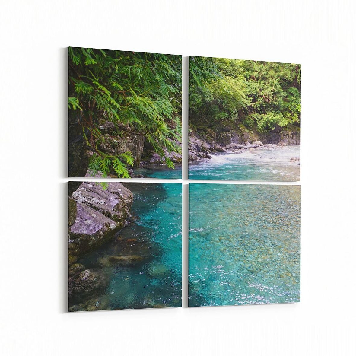 Olla 14436K4 Doğa / Manzara Görseli Kare 4'lü Kanvas Tablo (Ölçü: 65X65)