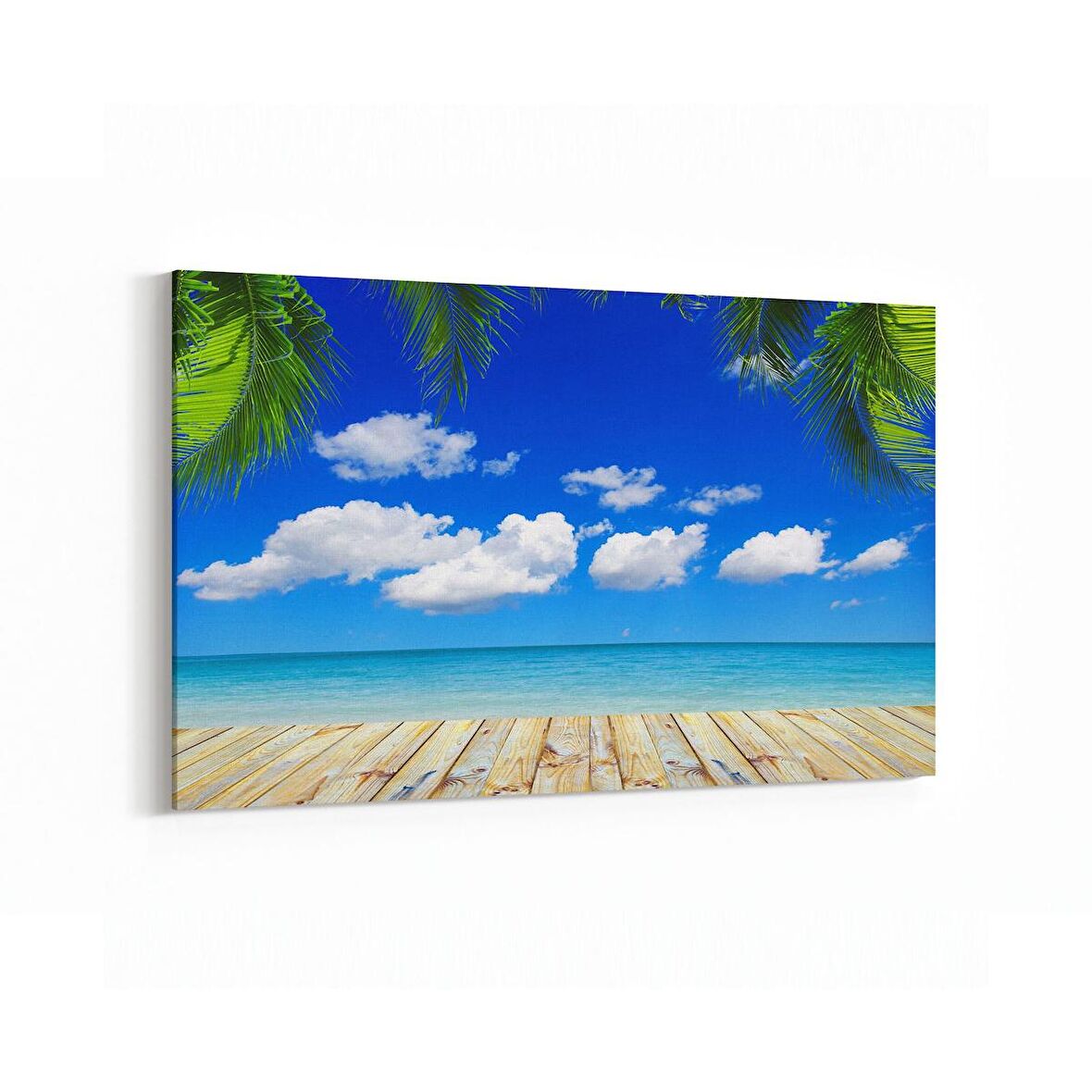 Olla 16371Y Kumsal / Sahil Görseli Yatay Kanvas Tablo (Ölçü: 150X100)