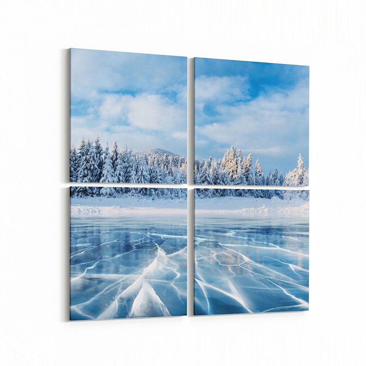 Olla 14361K4 Doğa / Manzara Görseli Kare 4'lü Kanvas Tablo (Ölçü: 65X65)