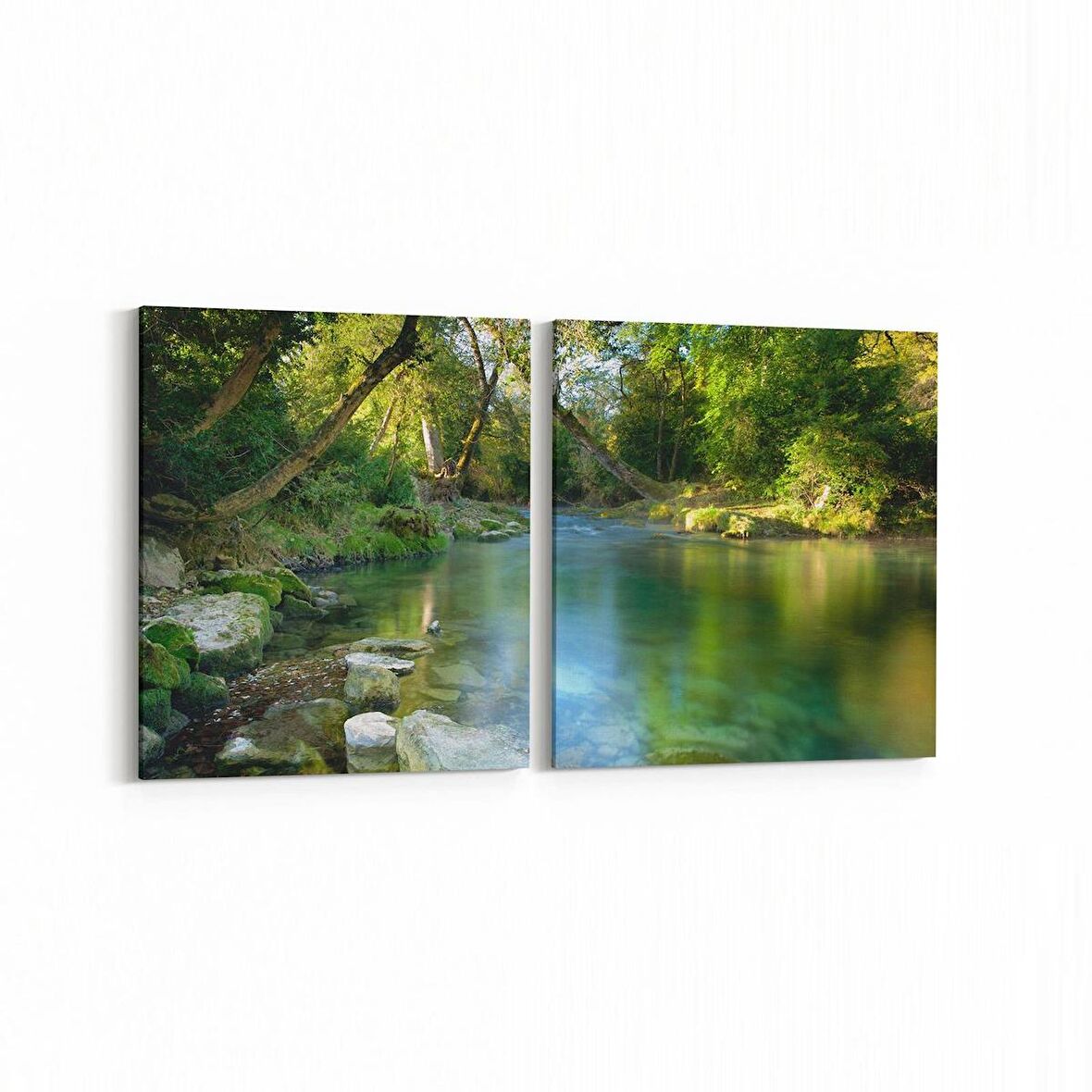 Olla 14611K2Y Doğa / Manzara Görseli Kare 2'li Yatay Kanvas Tablo (Ölçü: 125X60)