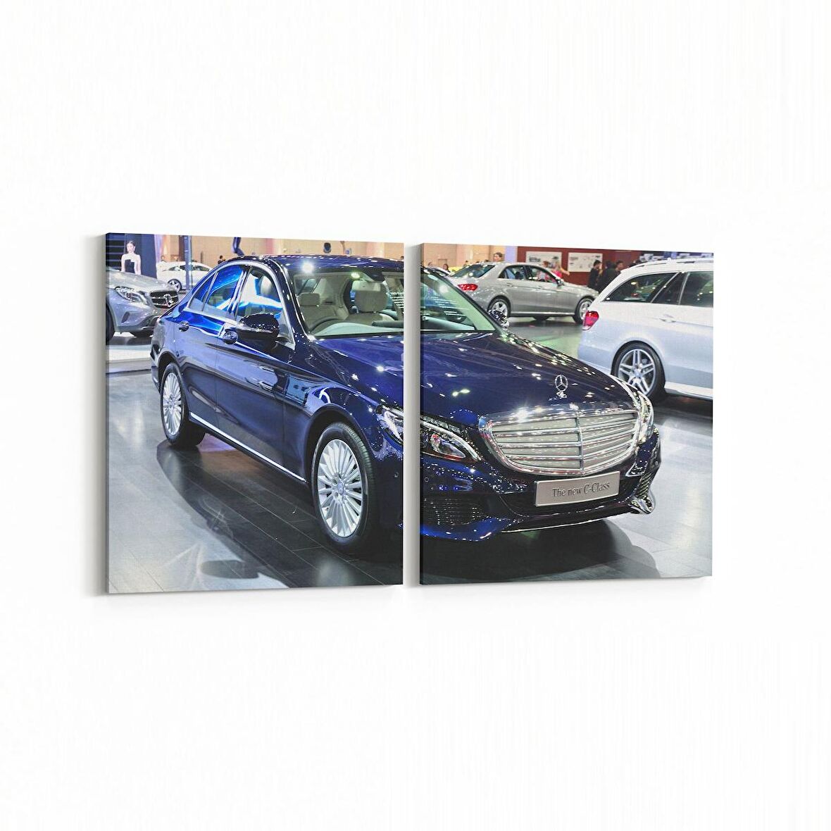 Olla 12267K2Y Araç Görseli Kare 2'li Yatay Kanvas Tablo (Ölçü: 145X70)