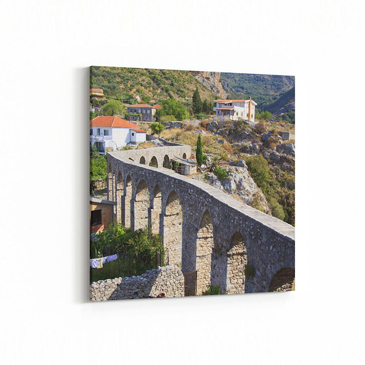 Olla 18054K Yapı Görseli Kare Kanvas Tablo (Ölçü: 25X25)