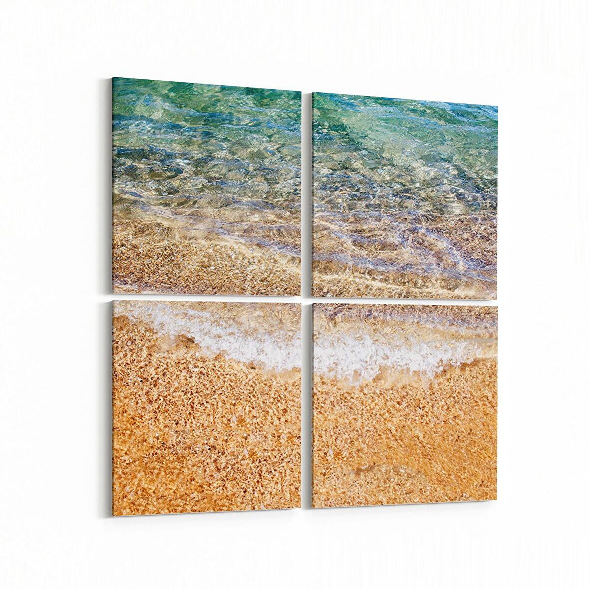 Olla 16417K4 Kumsal / Sahil Görseli Kare 4'lü Kanvas Tablo (Ölçü: 105X105)
