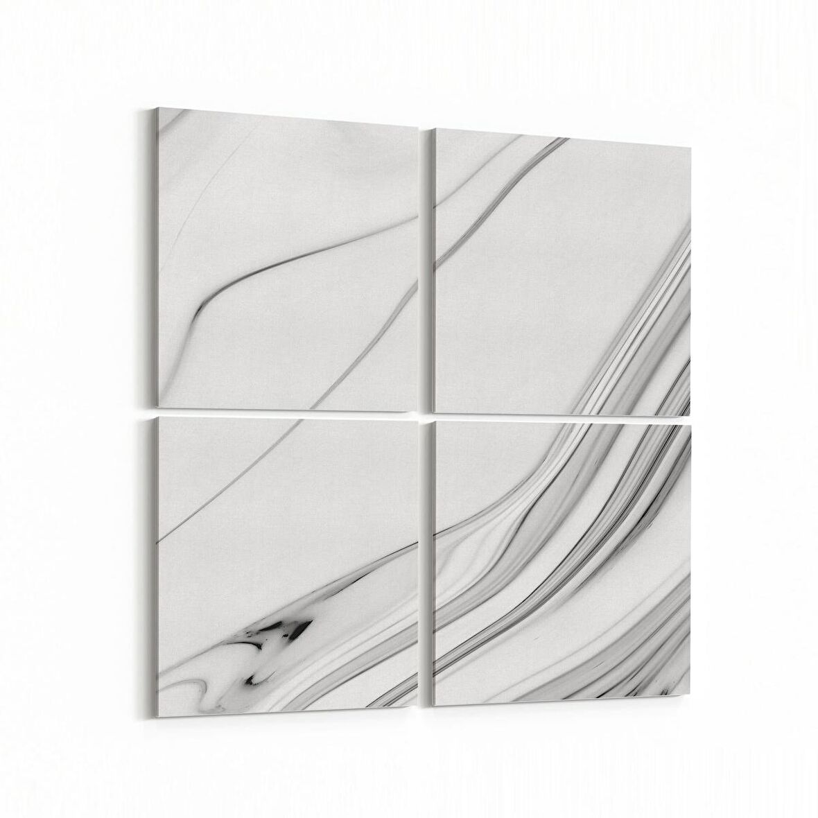 Olla 16686K4 Mermer Desen Görsel Kare 4'lü Kanvas Tablo (Ölçü: 145X145)