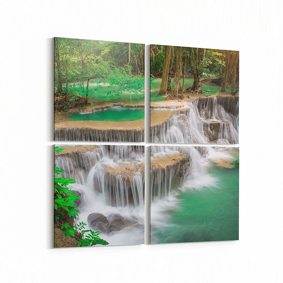 Olla 13759K4 Doğa / Manzara Görseli Kare 4'lü Kanvas Tablo (Ölçü: 145X145)