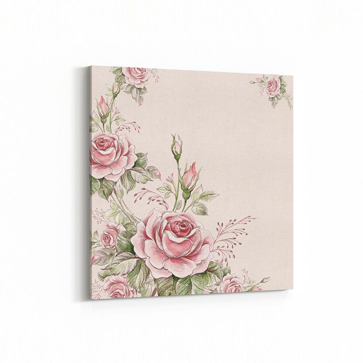 Olla 17823K Yağlı Boya Görseli Kare Kanvas Tablo (Ölçü: 25X25)