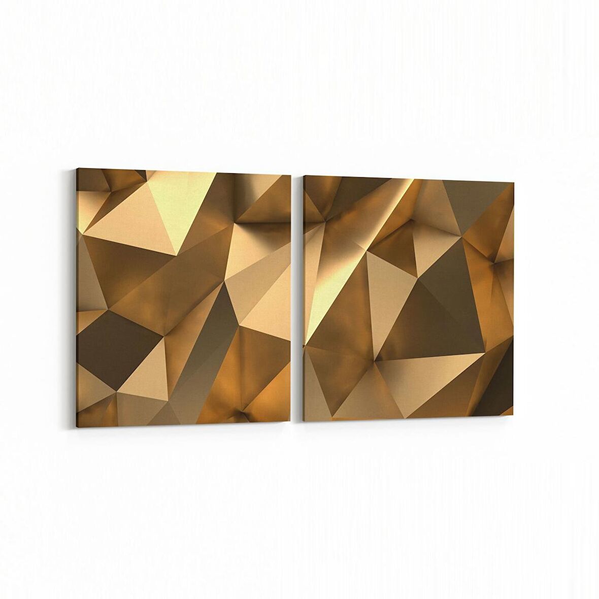 Olla 10157K2Y Abstract Görsel Kare 2'li Yatay Kanvas Tablo (Ölçü: 65X30)