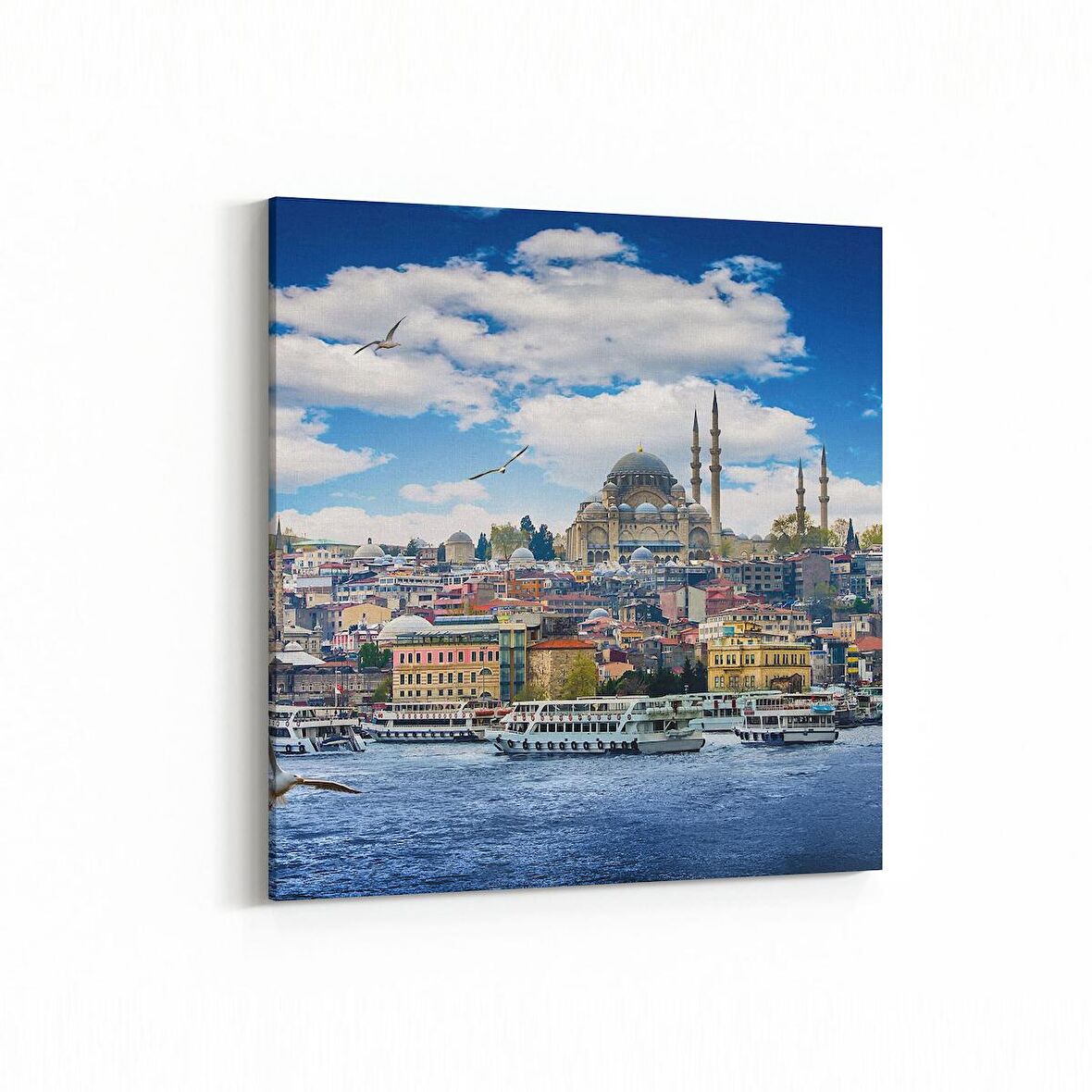 Olla 18466K Yapı Görseli Kare Kanvas Tablo (Ölçü: 25X25)