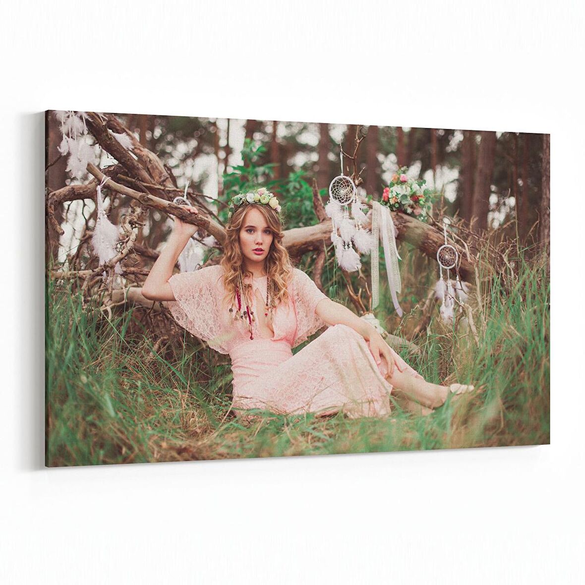 Olla 16955Y Model / Manken Görseli Yatay Kanvas Tablo (Ölçü: 120X80)