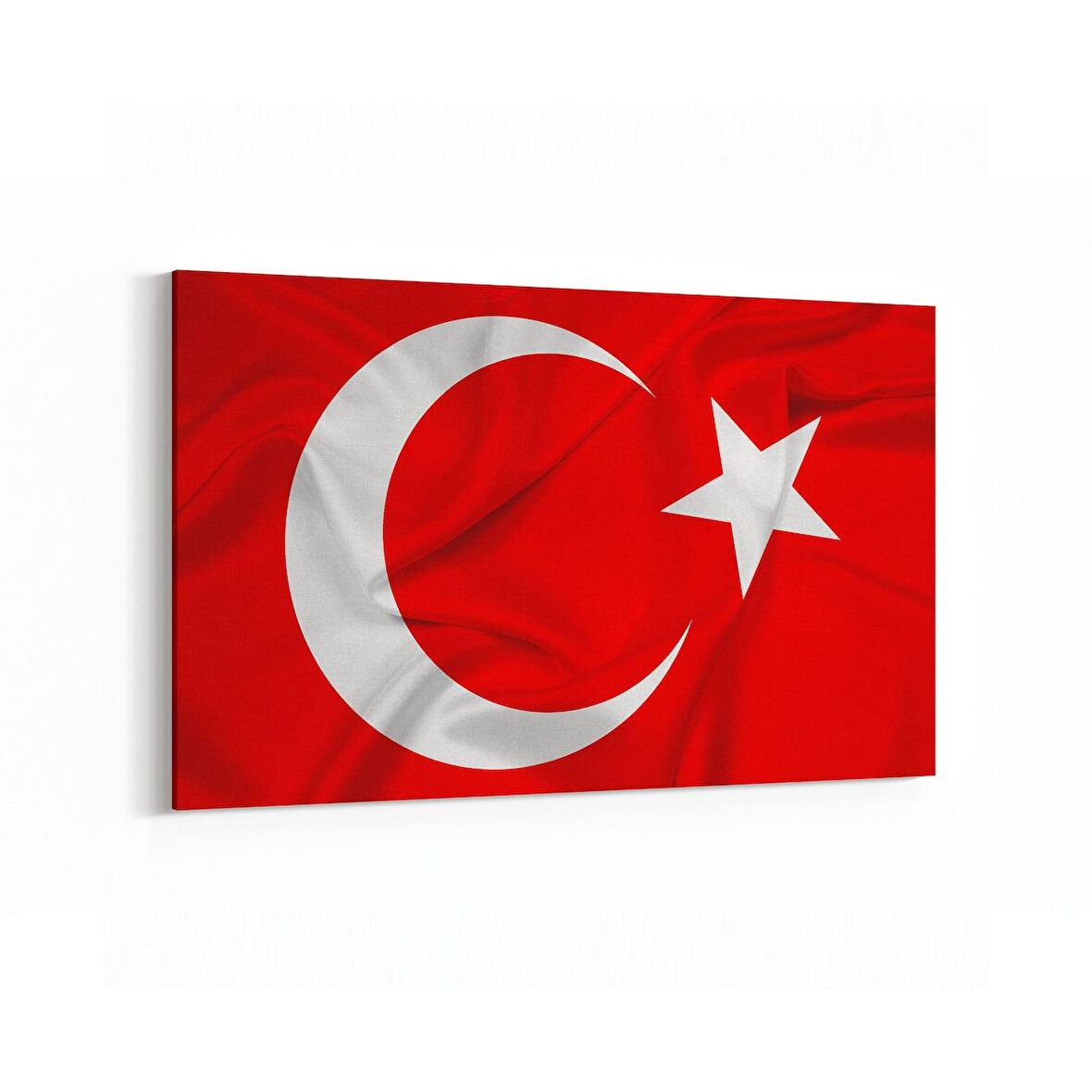 Olla 17549Y Türk Bayrağı Görseli Yatay Kanvas Tablo (Ölçü: 30X20)