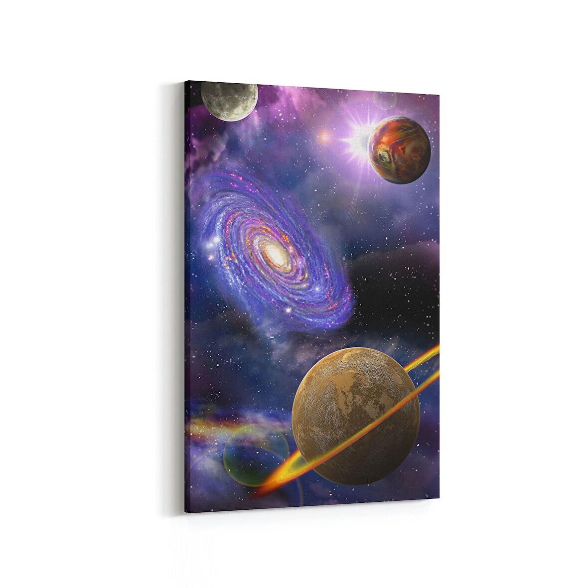 Olla 17699D Uzay Görseli Dikey Kanvas Tablo (Ölçü: 60X90)