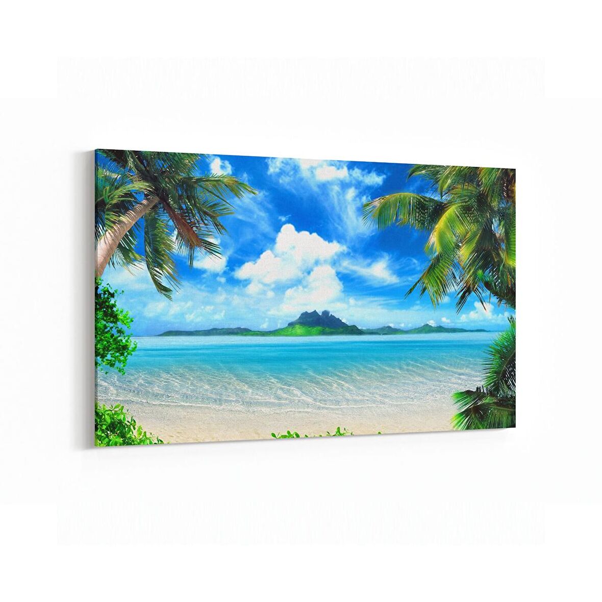 Olla 16642Y Kumsal / Sahil Görseli Yatay Kanvas Tablo (Ölçü: 70X50)