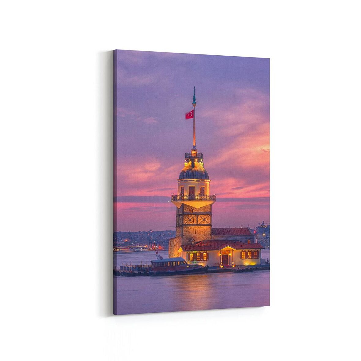 Olla 18123D Yapı Görseli Dikey Kanvas Tablo (Ölçü: 100X150)
