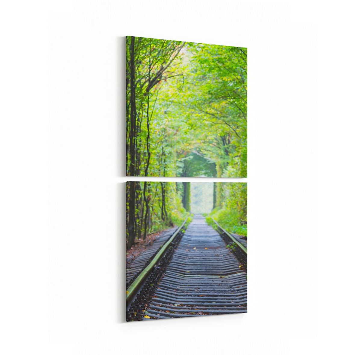 Olla 13902K2D Doğa / Manzara Görseli Kare 2'li Dikey Kanvas Tablo (Ölçü: 30X65)