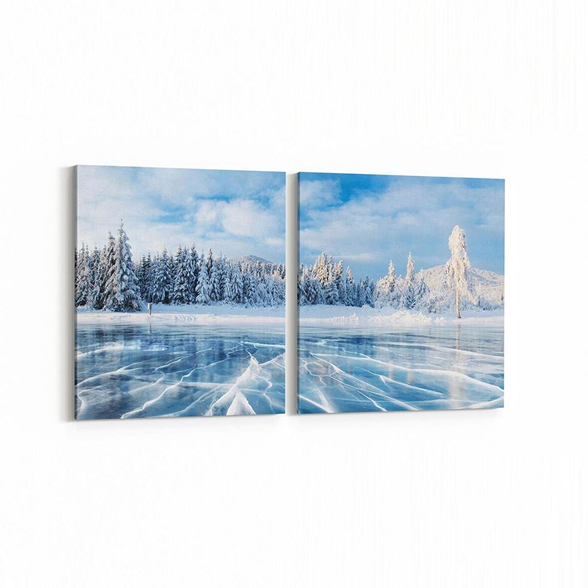 Olla 14361K2Y Doğa / Manzara Görseli Kare 2'li Yatay Kanvas Tablo (Ölçü: 85X40)