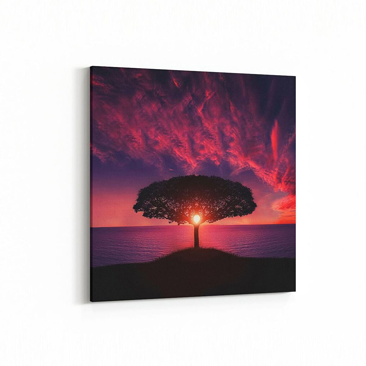 Olla 14137K Doğa / Manzara Görseli Kare Kanvas Tablo (Ölçü: 60X60)