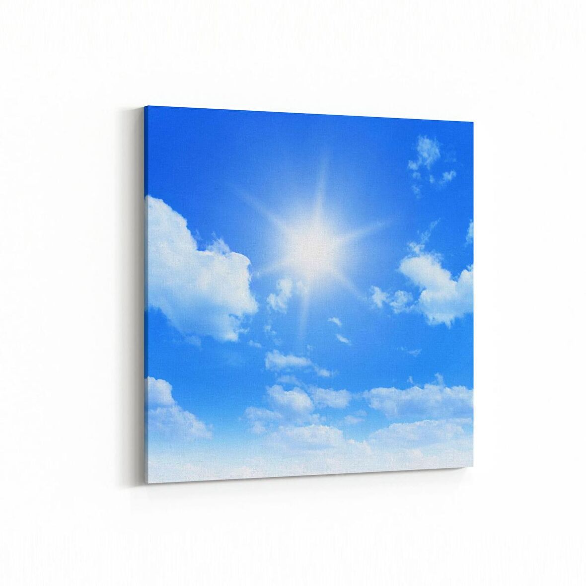 Olla 15767K Gökyüzü Bulut Görseli  Kare Kanvas Tablo (Ölçü: 60X60)