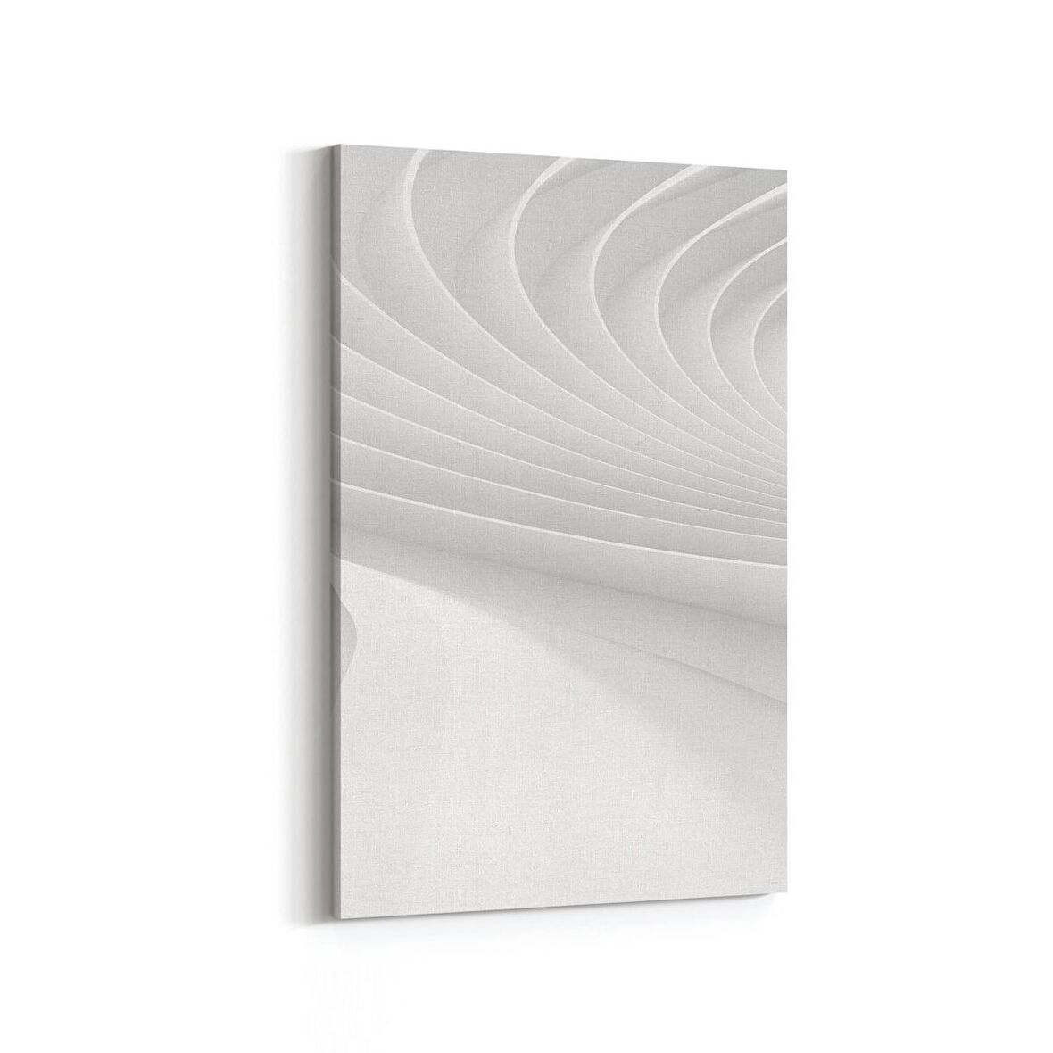 Olla 10449D Beyaz Kabartma Görseli Dikey Kanvas Tablo (Ölçü: 100X150)