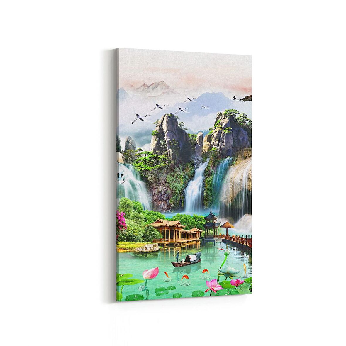 Olla 13574DD Doğa / Manzara Görseli Dikey Dar Kanvas Tablo (Ölçü: 40X80)