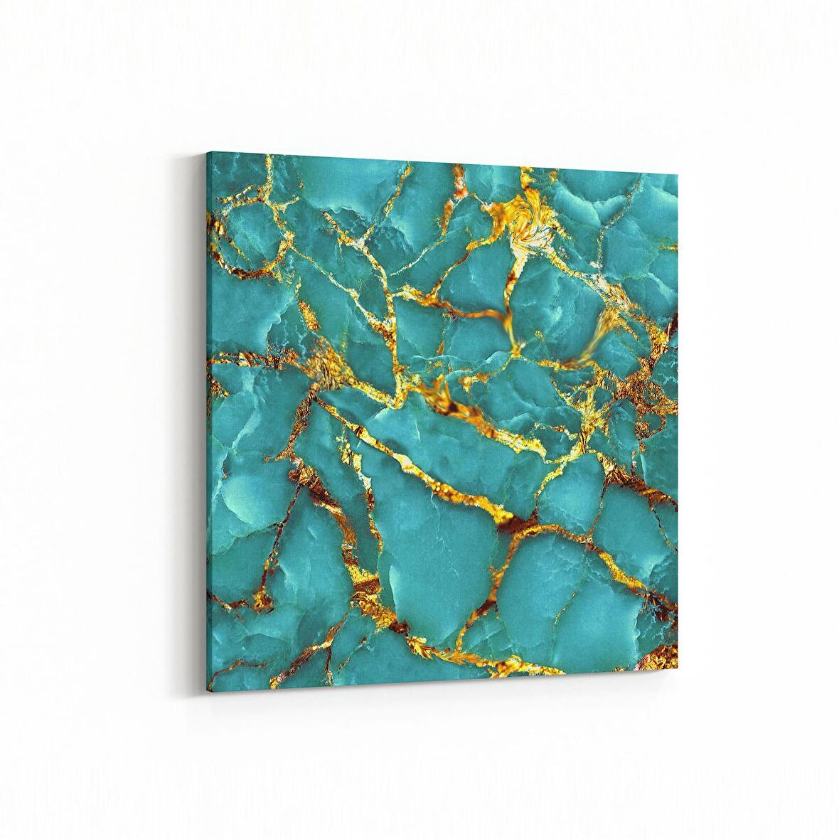 Olla 16684K Mermer Desen Görsel Kare Kanvas Tablo (Ölçü: 25X25)