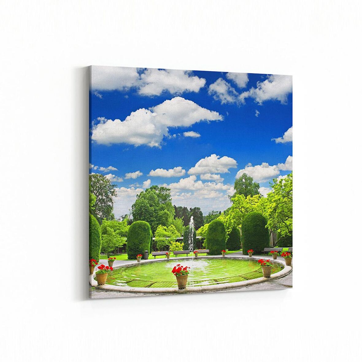 Olla 18963K Yapı Görseli Kare Kanvas Tablo (Ölçü: 25X25)