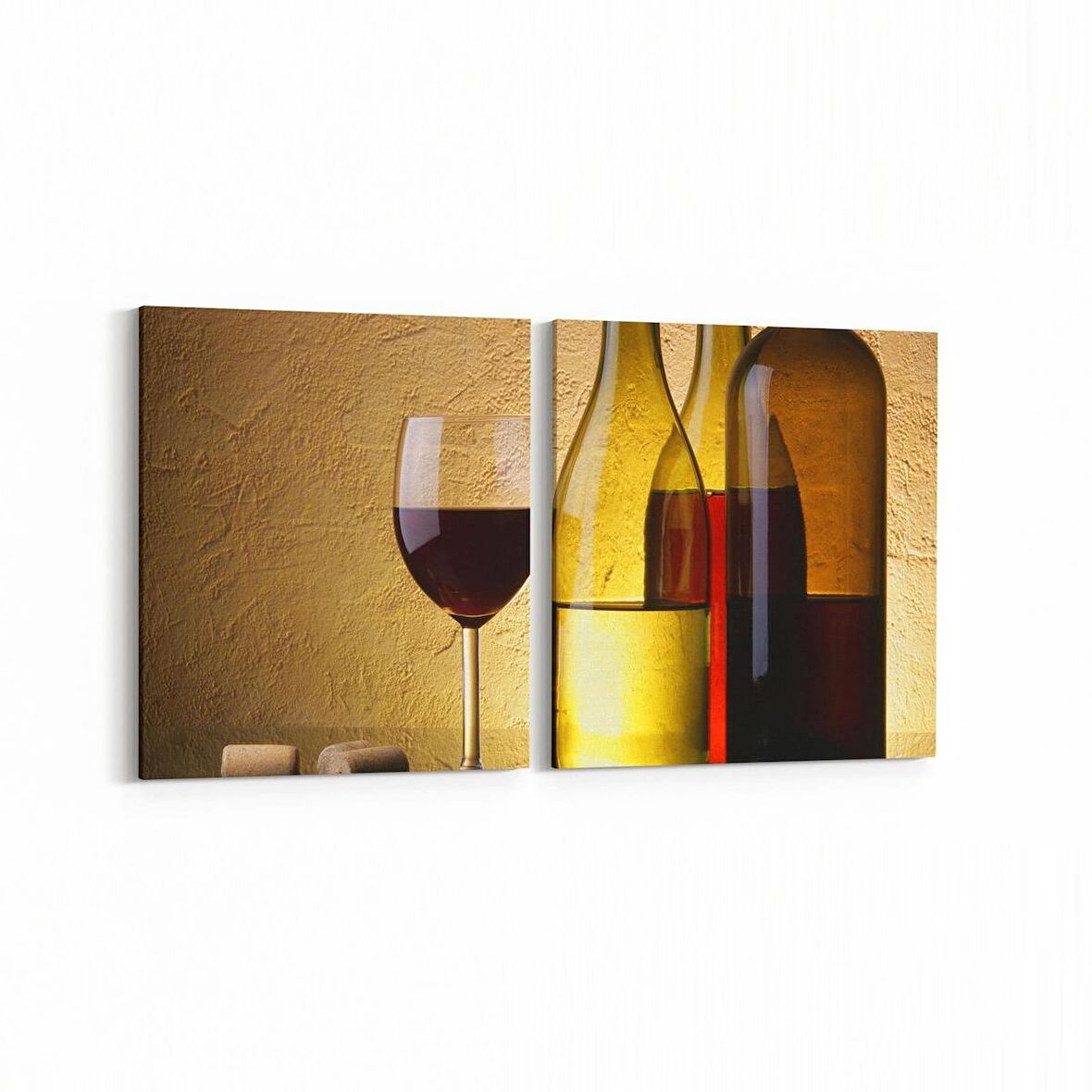 Olla 15324K2Y Gıda Görseli Kare 2'li Yatay Kanvas Tablo (Ölçü: 145X70)