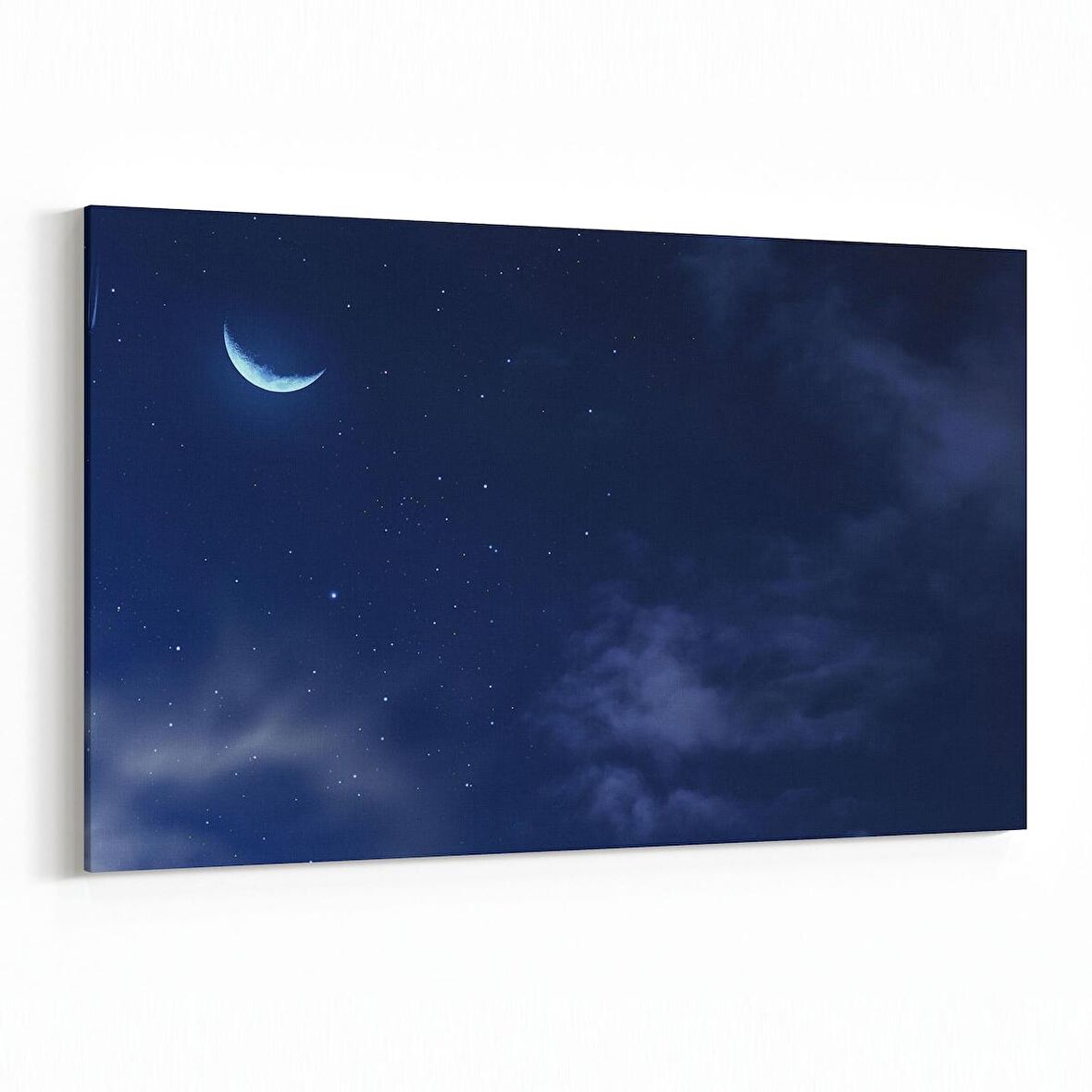 Olla 14859Y Gece Gökyüzü Görseli Yatay Kanvas Tablo (Ölçü: 120X80)