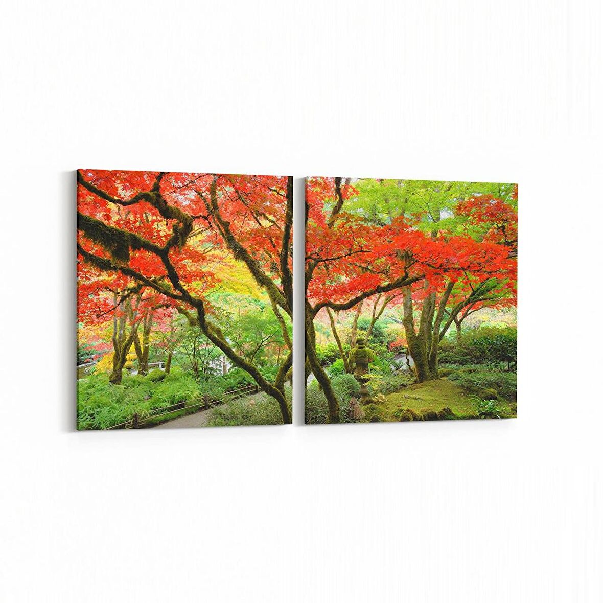 Olla 14121K2Y Doğa / Manzara Görseli Kare 2'li Yatay Kanvas Tablo (Ölçü: 125X60)