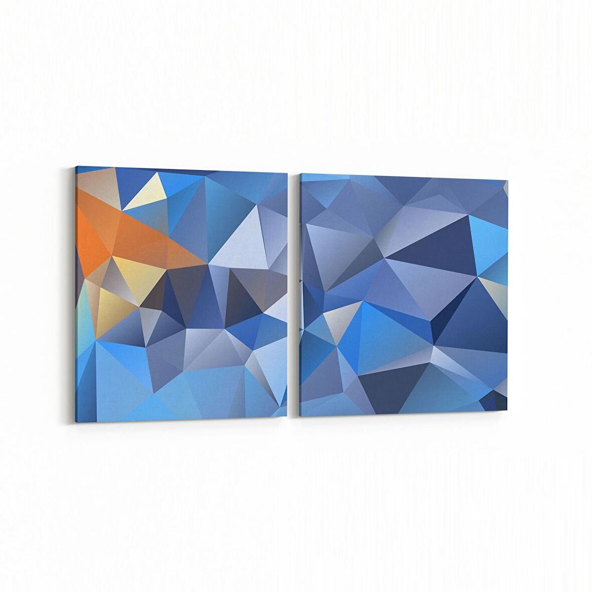 Olla 10060K2Y Abstract Görsel Kare 2'li Yatay Kanvas Tablo (Ölçü: 85X40)