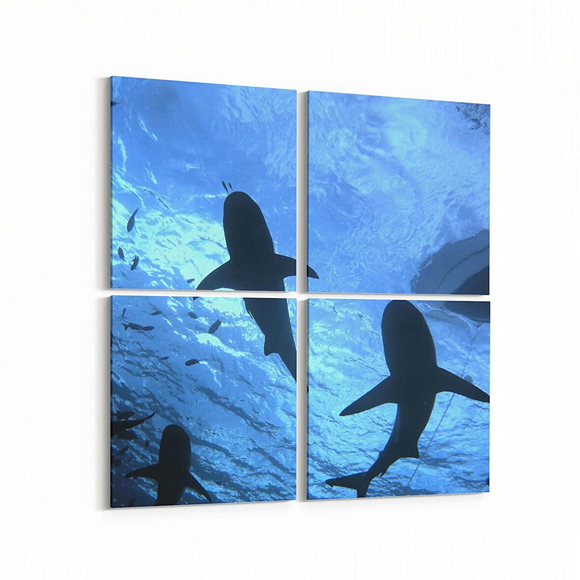 Olla 12924K4 Deniz / Okyanus Görseli Kare 4'lü Kanvas Tablo (Ölçü: 125X125)