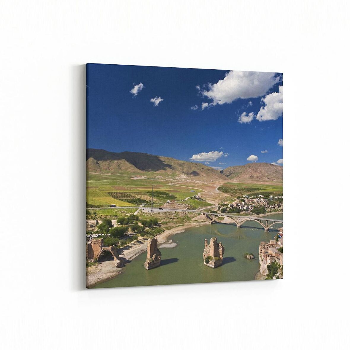 Olla 18969K Yapı Görseli Kare Kanvas Tablo (Ölçü: 60X60)