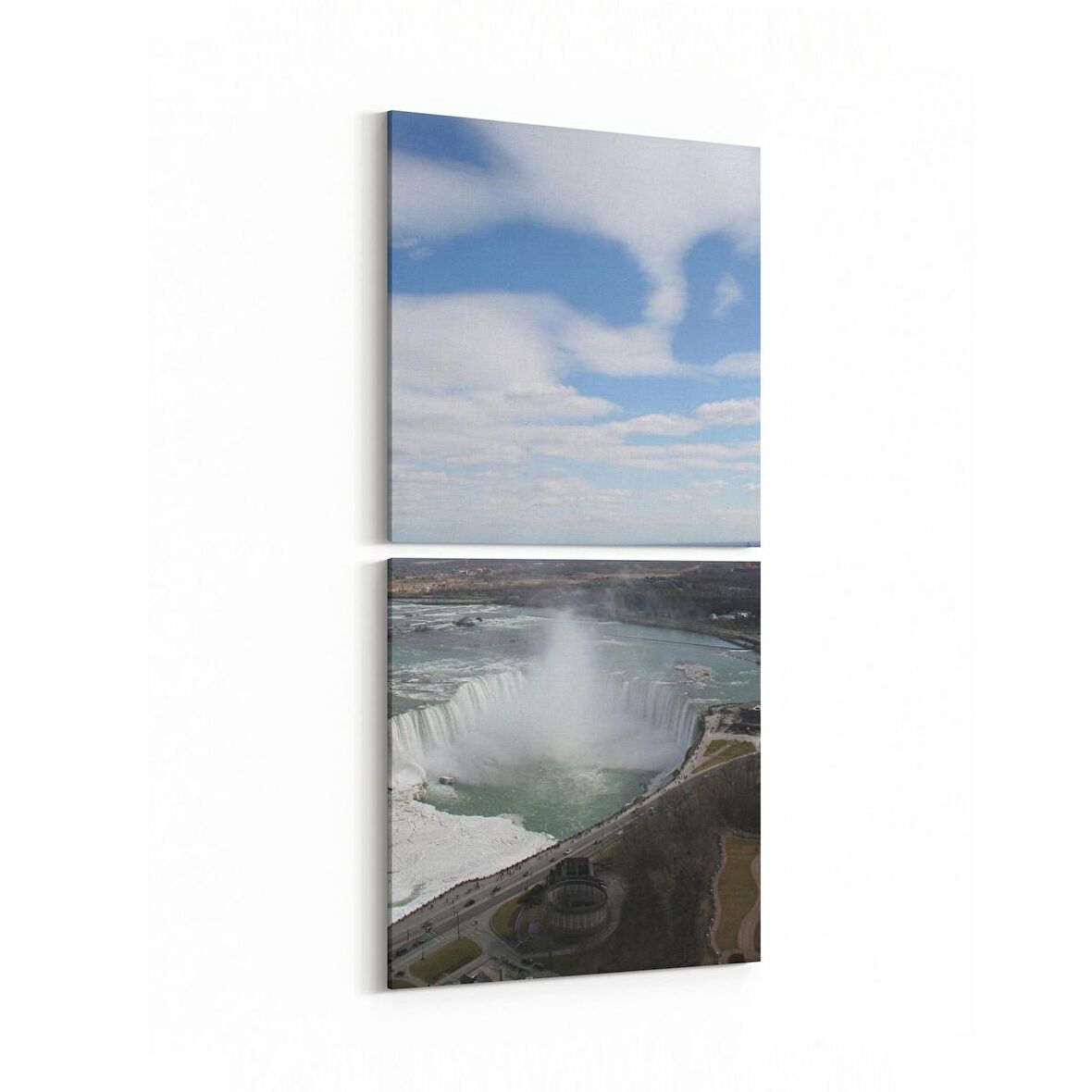 Olla 13259K2D Doğa / Manzara Görseli Kare 2'li Dikey Kanvas Tablo (Ölçü: 30X65)