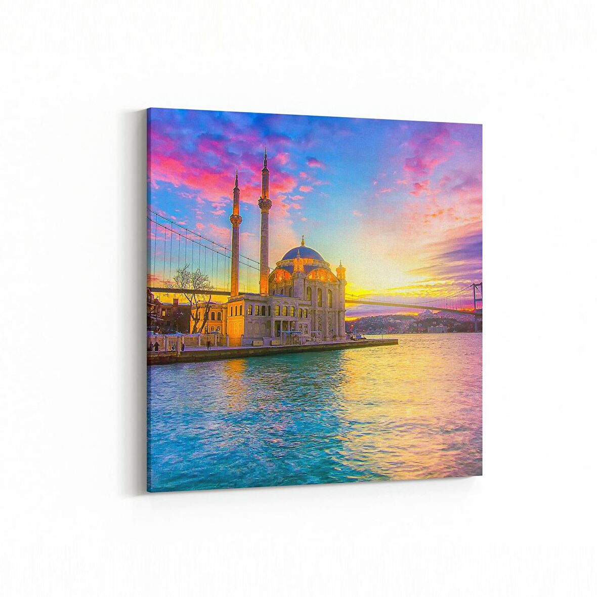 Olla 17868K Yapı Görseli Kare Kanvas Tablo (Ölçü: 25X25)