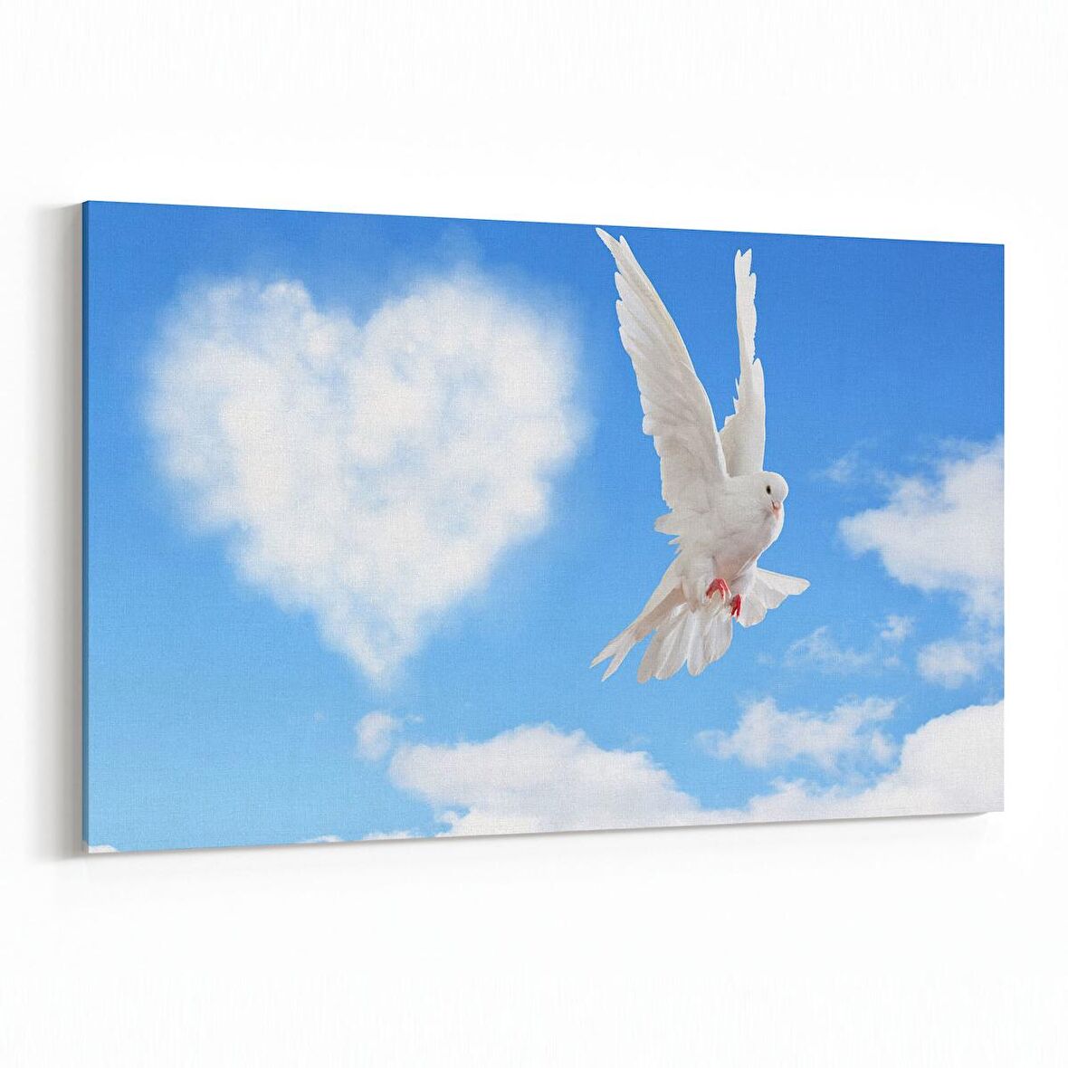 Olla 15860Y Gökyüzü Kuşlar Görseli Yatay Kanvas Tablo (Ölçü: 45X30)