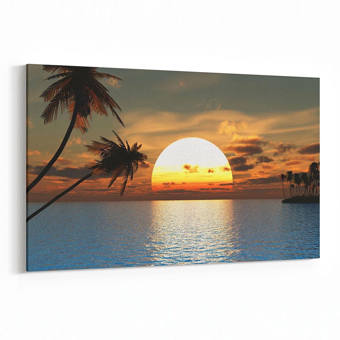 Olla 16030Y Günbatımı Görseli Yatay Kanvas Tablo (Ölçü: 45X30)