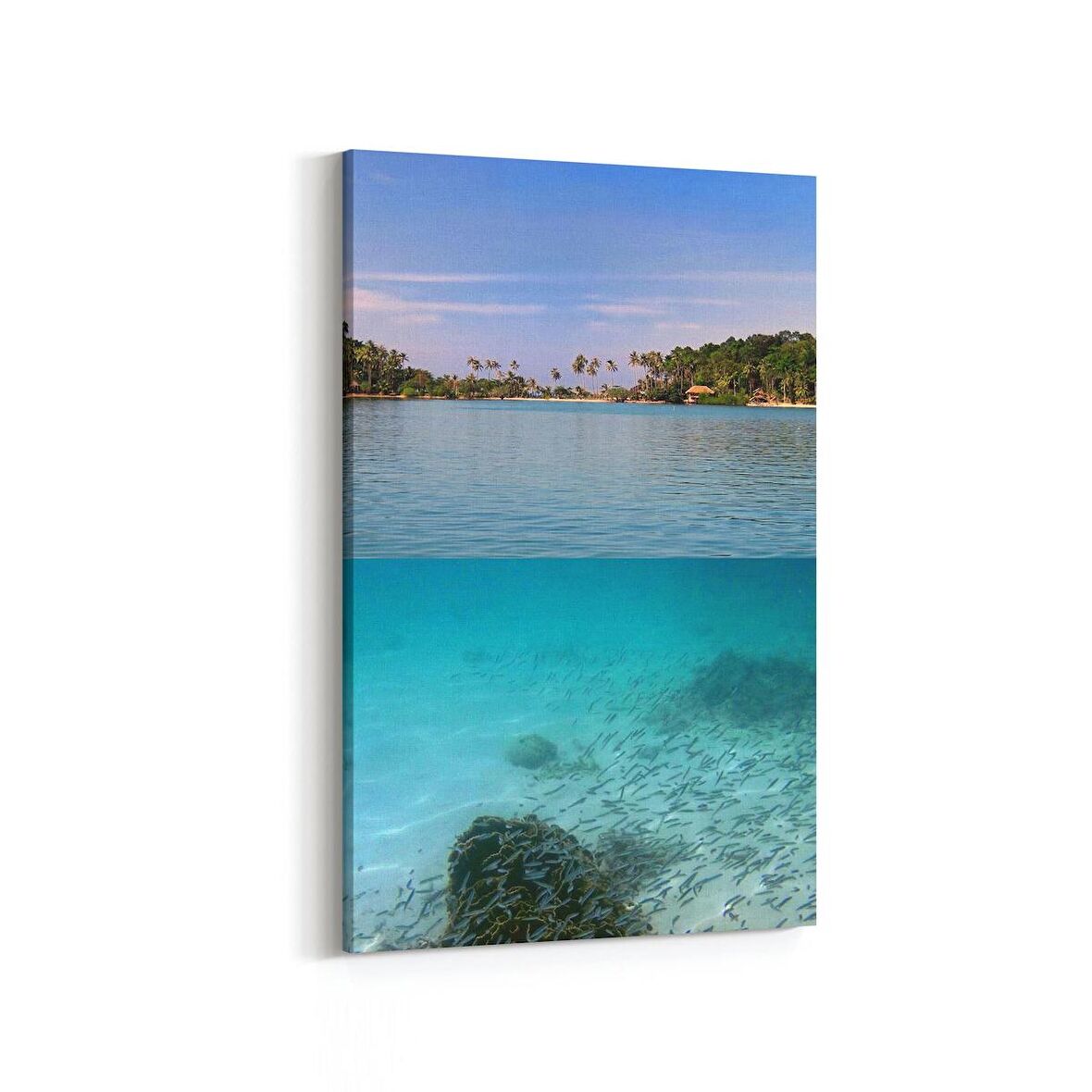 Olla 16560D Kumsal / Sahil Görseli Dikey Kanvas Tablo (Ölçü: 60X90)